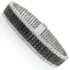 Men's Silver Diamond Bracelet 1.20ct Black And White -Outlet Bijou Lush Store mens silver diamond bracelet 120ct black and white p 49426 1