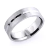 Men's Simple Wedding Band Solid Platinum