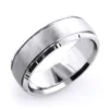 Men's Solid Platinum Wedding Band -Outlet Bijou Lush Store mens solid platinum wedding band 1