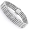 Men's Sterling Silver 4 Row Diamond Bracelet 0.63ct -Outlet Bijou Lush Store mens sterling silver bracelets 4 row diamond bracelet 052ct p 46832