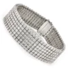 Men's Sterling Silver 6 Row Diamond Bracelet 1.01ct -Outlet Bijou Lush Store mens sterling silver bracelets diamond bracelet 084ct p 47443