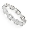 Men's Sterling Silver Diamond Bracelet 3.96ct 1 Men's Sterling Silver Diamond Bracelet 3.96ct -Outlet Bijou Lush Store mens sterling silver diamond bracelet 396 ct p 35868 wh