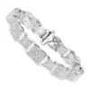 Men's Sterling Silver Diamond Bracelet 4 Ct -Outlet Bijou Lush Store mens sterling silver diamond bracelet 460ct p 43103