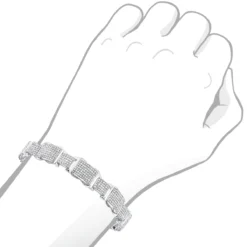 Men's Sterling Silver Diamond Bracelet 4 Ct -Outlet Bijou Lush Store mens sterling silver diamond bracelet 460ct p 43103bod