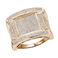 Men's Unique Diamond Ring 14K Yellow Gold 1.25ct -Outlet Bijou Lush Store mens unique diamond ring 14k 138ct p 41439 ro