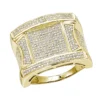 Men's Unique Diamond Ring 14K Yellow Gold 1.25ct