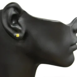 Men's Yellow Diamond Stud Earring 0.25ct 14K Yellow Gold -Outlet Bijou Lush Store mens yellow diamond stud earring 025ct 14k gold 3