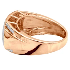 Men's 10K Yellow Gold Diamond Ring 0.65ct -Outlet Bijou Lush Store mens yellow gold diamond ring 10k 065ct p 42053 backro