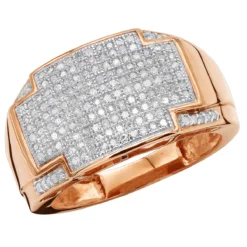 Men's 10K Yellow Gold Diamond Ring 0.65ct -Outlet Bijou Lush Store mens yellow gold diamond ring 10k 065ct p 42053 ro