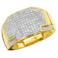 Men's 10K Yellow Gold Diamond Ring 0.65ct