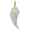 Mini 10K Yellow Gold Diamond Angel Wing Necklace Pendant 0.65ct By Luxurman -Outlet Bijou Lush Store mini 10k gold diamond angel wing necklace pendant 065ct by luxurman mainye