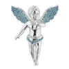 Blue Diamond Mini Angels With Wings Charm Pendant 0.7ct 14K White Gold -Outlet Bijou Lush Store mini angers with wings charms blue diamond angel pendant 07ct 14k gold 1