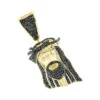 Mini Black Diamond Jesus Head Pendant Charm 10K Yellow Gold 1/2 Carat -Outlet Bijou Lush Store mini black diamond jesus head pendant charm solid 10k gold 12 carat mainye