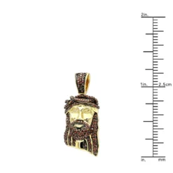 Mini Diamond Jesus Face Pendant 10K Yellow Gold 1/2 Carat Red Diamonds 15 Mini Diamond Jesus Face Pendant 10K Yellow Gold 1/2 Carat Red Diamonds -Outlet Bijou Lush Store mini diamond jesus face pendant solid 10k gold 12 carat red diamonds rulerye