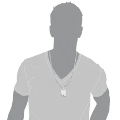 Mini Diamond Jesus Head Pendant 1ct 10K White Gold Charm -Outlet Bijou Lush Store mini diamond jesus head pendant 1ct 10k gold charm bod