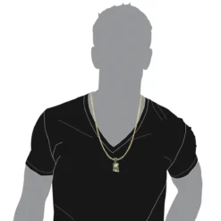 Mini Diamond Jesus Head Pendant 10K Yellow Gold 1/2 Carat Blue Diamonds -Outlet Bijou Lush Store mini diamond jesus head pendant solid 10k gold 1 2 carat blue diamonds body yellow