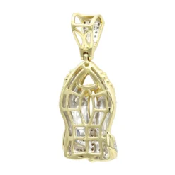 Mini Praying Hands And Cross Diamond Pendant For Men 10K Yellow Gold 0.25ct -Outlet Bijou Lush Store mini praying hands and cross diamond pendant for men in 10k gold 0 25ct backye