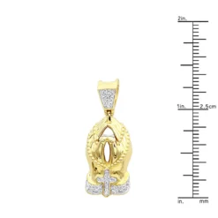 Mini Praying Hands And Cross Diamond Pendant For Men 10K Yellow Gold 0.25ct -Outlet Bijou Lush Store mini praying hands and cross diamond pendant for men in 10k gold 0 25ct rulerye
