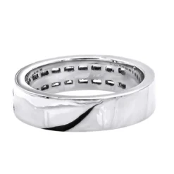 Platinum Baguette Diamond Men's Wedding Ring 1.10ct -Outlet Bijou Lush Store platinum baguette diamond mens wedding ring 110ct p 31264 backwh