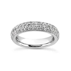 Thin Platinum Diamond Eternity Band 1.20ct