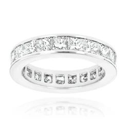 Platinum Diamond Eternity Band 3.40ct