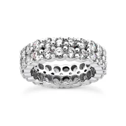 Platinum Diamond Eternity Band 4.40ct 6mm