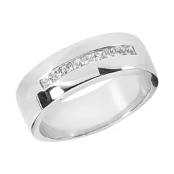 Platinum Diamond Men's Wedding Band 0.45ct