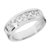 Platinum Diamond Men's Wedding Band 2ct