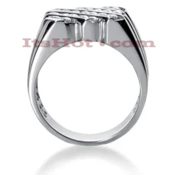 Platinum Men's Diamond Ring 1.05ct -Outlet Bijou Lush Store platinum mens diamond ring 105ct p 31739back