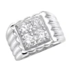 Platinum Men's Diamond Ring 1.60ct
