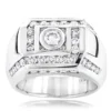 2 Carat Platinum Men's Diamond Ring By Luxurman