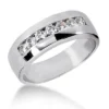 Platinum Men's Diamond Wedding Band 0.63ct 7.4mm