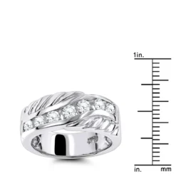 Platinum Men's Diamond Wedding Band 0.91ct -Outlet Bijou Lush Store platinum mens diamond wedding band 091ct p 30772 rulerwh