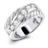 Platinum Men's Diamond Wedding Band 0.91ct