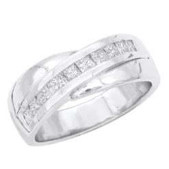 Platinum Men's Diamond Wedding Band 1ct