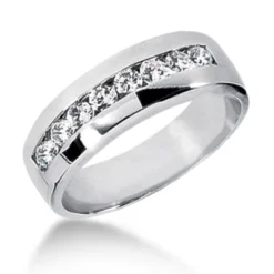 Platinum Men's Diamond Wedding Ring 0.56ct 5.8mm