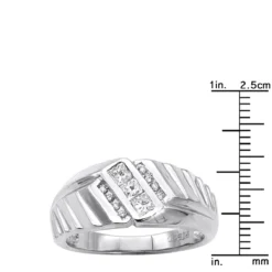 Platinum Men's Round & Princess Diamonds Ring 0.54ct -Outlet Bijou Lush Store platinum mens round princess diamonds ring 054ct p 31779 rulerwh