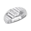 Platinum Men's Round & Princess Diamonds Ring 0.54ct -Outlet Bijou Lush Store platinum mens round princess diamonds ring 054ct p 31779 wh