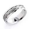 Platinum Men's Woven Wedding Band