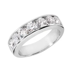 Platinum Round Diamond Men's Wedding Ring 2.10ct