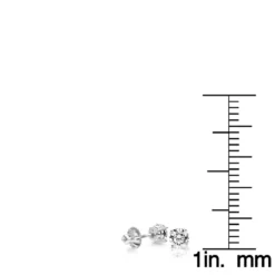 Platinum Solitaire Round Diamond Stud Earrings 0.25ct -Outlet Bijou Lush Store platinum solitaire round diamond stud earrings 025ct ruler