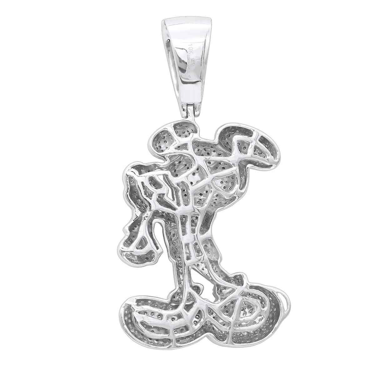 10K Yellow Gold Diamond Mickey Mouse Pendant Cartoon Character 3.25ct 6 10K Yellow Gold Diamond Mickey Mouse Pendant Cartoon Character 3.25ct - Image 4