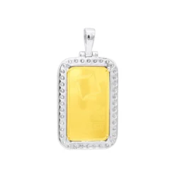 24K Yellow Gold Suisse Bar Diamond Dog Tag Pendant For Men Customizable 2.2ct -Outlet Bijou Lush Store real 24k gold suisse bar diamond dog tag pendant for men customizable 22ct 018022 backwh