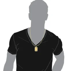 24K Yellow Gold Suisse Bar Diamond Dog Tag Pendant For Men Customizable 2.2ct -Outlet Bijou Lush Store real 24k gold suisse bar diamond dog tag pendant for men customizable 22ct 018022 bodye 20210911