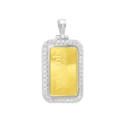 24K Yellow Gold Suisse Bar Diamond Dog Tag Pendant For Men Customizable 2.2ct -Outlet Bijou Lush Store real 24k gold suisse bar diamond dog tag pendant for men customizable 22ct 018022 wh