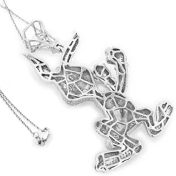 Diamond Bugs Bunny Pendant 2.48ct Gold Plated Silver -Outlet Bijou Lush Store real custom jewelry diamond bugs bunny pendant 248ct gold plated silver backwh