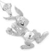 Diamond Bugs Bunny Pendant 2.48ct Gold Plated Silver -Outlet Bijou Lush Store real custom jewelry diamond bugs bunny pendant 248ct gold plated silver wh
