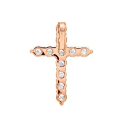 Real Diamond Cross Necklace 14K White Gold 2.5 Carat Cross Pendant -Outlet Bijou Lush Store real diamond cross necklace 14k gold 25 carat cross pendant 000810 backro