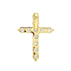 Real Diamond Cross Necklace 14K White Gold 2.5 Carat Cross Pendant -Outlet Bijou Lush Store real diamond cross necklace 14k gold 25 carat cross pendant 000810 backye