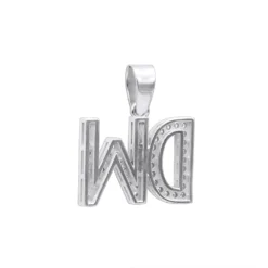 Real Diamond Initial Letters Pendant 14K Yellow Gold 0.6ct -Outlet Bijou Lush Store real diamond initial letters pendant solid 14k gold 06ct 018132 backwh